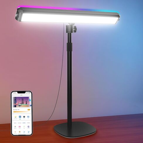 NEEWER Dual Sided RGB LED Streaming Key Light, Smart Desk Lamp Compatible with Alexa Google Assistant for Gaming Video Conference, 16 Million Colors, 2700K-7000K/CRI97+ Studio Tube Lighting, NG01 in Kuwait
