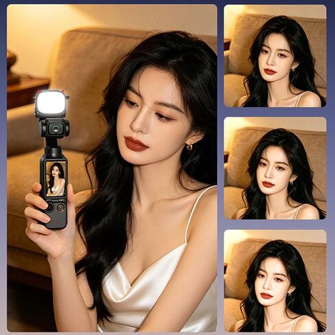 Bewinner Magnetic Fill Light for 4 Camera | PC ABS Video Light with 3000F 4200F 6500F 16 LEDs, Ra95+, 300mAh Type C Charging, for Selfie Vlog Night Recording in Kuwait