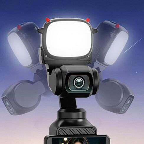 Bewinner Magnetic Fill Light for 4 Camera | PC ABS Video Light with 3000F 4200F 6500F 16 LEDs, Ra95+, 300mAh Type C Charging, for Selfie Vlog Night Recording in Kuwait