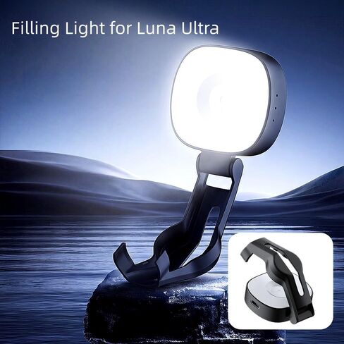 Portable Mini LED Fill Light for Insta360 Luna Ultra Gimbal Camera, High CRI Dimmable Supplementary Light Soften Portrait Shadow for Insta360 Luna Ultra in Kuwait