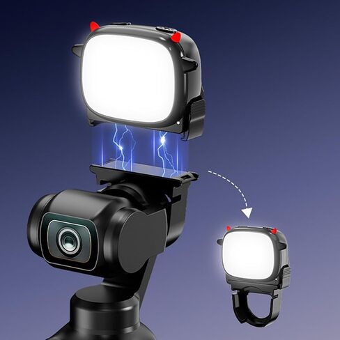 EBTOOLS Magnetic Fill Light for 4, Video Light, 3 Color Temperatures | 3 Color Temperatures 3000K 4200K 6500K Video Light with Ra95+ CRI 300mAh Battery in Kuwait