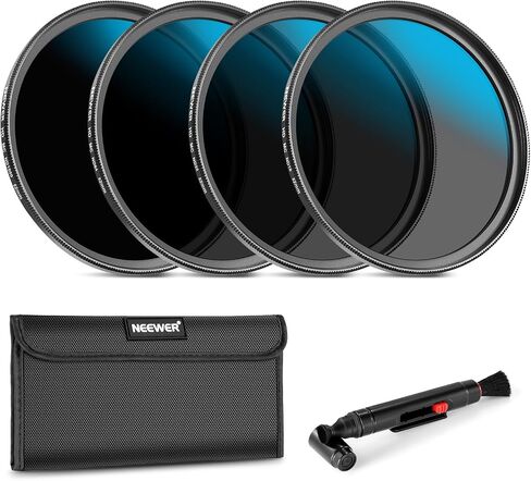 NEEWER 67mm ND Lens Filter Set, ND16/ND32/ND64/ND1000, Lens Cleaning Pen, Filter Pouch, HD Filter Accessories Kit Compatible with Canon Nikon Sony Camera Lens in Kuwait