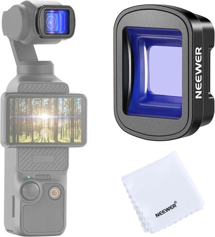 NEEWER 1.2X Blue Anamorphic Lens Compatible with DJI Osmo Pocket 3 / Pocket 4 / Xtra Muse, HD Magnetic Cinematic Widescreen Blue Streak Effect Lens Accessories, LS-44 Pro in Kuwait