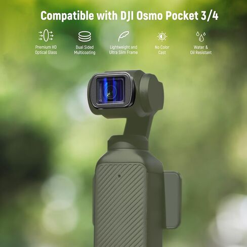 NEEWER 1.2X Blue Anamorphic Lens Compatible with DJI Osmo Pocket 3 / Pocket 4 / Xtra Muse, HD Magnetic Cinematic Widescreen Blue Streak Effect Lens Accessories, LS-44 Pro in Kuwait