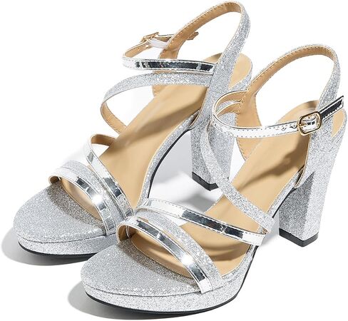 Block Heeled Platform Sandals Chunky Open Toe Shoes for Women in Saudi Arabia