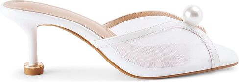 Kitten Heels for Women Open Square Toe Backless Sandals Mules with Bowknot | Comfortable Bow Sandals with 2 Inch Low Heels for Graduation Prom Party Causal Date Night Wedding Travel in Kuwait
