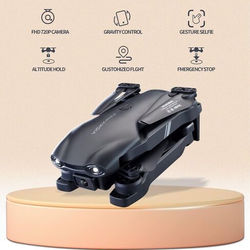 DRONEEYE 4DV13 Drone with 1080P HD Camera for Kids Adults,Remote Control Helicopter Quadcopter for Beginners boy Toys Gift,Waypoint Functions,Altitude Hold, Gesture Selfie,3D Flips,2 Batteries,Black in Kuwait