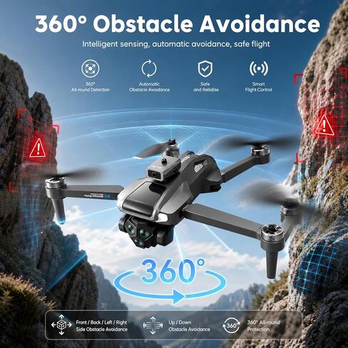 M66M Drone with 2K Camera for Adults, Foldable RC Camera Drone Gifts | with 4.3" HD Display, Obstacle Avoidance, Altitude Hold, Headless Mode, One Key Take Off/Land, 3D Flips, 60 Mins Flight Time in Kuwait
