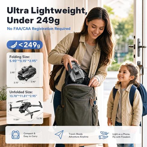 M66M Drone with 2K Camera for Adults, Foldable RC Camera Drone Gifts | with 4.3" HD Display, Obstacle Avoidance, Altitude Hold, Headless Mode, One Key Take Off/Land, 3D Flips, 60 Mins Flight Time in Kuwait