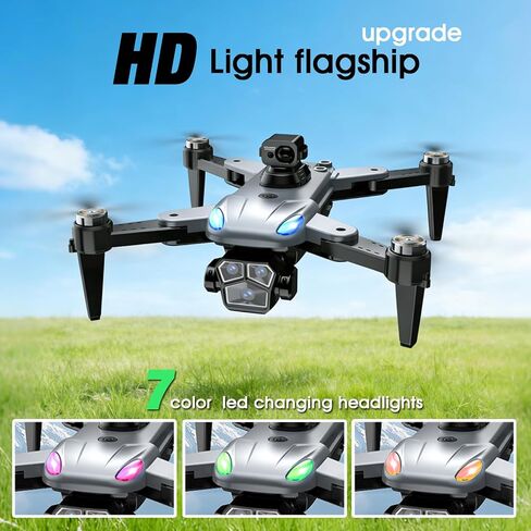 4K Drone with Camera for Adults, Foldable quadcopter drone with 4.3-inch screen remote controller,Automatic obstacle avoidance,One-Key Takeoff & Auto Follow,Under 249g，Brushless Motor FPV Drone (black) in Kuwait