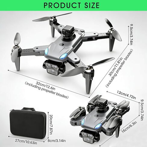 4K Drone with Camera for Adults, Foldable quadcopter drone with 4.3-inch screen remote controller,Automatic obstacle avoidance,One-Key Takeoff & Auto Follow,Under 249g，Brushless Motor FPV Drone (black) in Kuwait