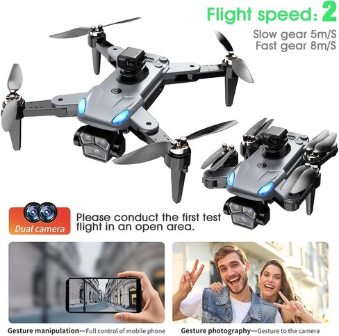 4K Drone with Camera for Adults, Foldable quadcopter drone with 4.3-inch screen remote controller,Automatic obstacle avoidance,One-Key Takeoff & Auto Follow,Under 249g，Brushless Motor FPV Drone (black) in Kuwait