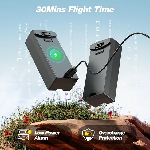 DEERC Drone with Camera 1080P, D20S FPV Mini Drones for Kids Adults Beginner; Foldable RC Quadcopter with Brushless Motor, 2 Batteries, Altitude Hold, Optical Flow, 3D Flips, Toy Gifts for Boys Girls in Kuwait