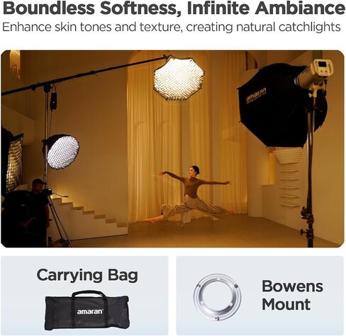 Amaran Halo 200x Bi-Color LED Monolight - Bundle with Octa Dome 60 in Kuwait