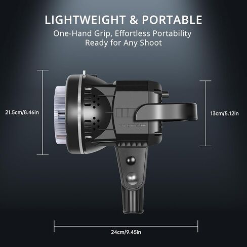 GVM 80W LED Video Light with Soft Umbrella & Tripod, Studio Light Kit with Bowens Mount, CRI 97+, 7990lux/1m, APP Control, 5600K Continuous Output Lighting for Studio/Podcast/Content Creator in Kuwait