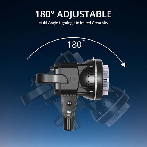 GVM 80W LED Video Light with Soft Umbrella & Tripod, Studio Light Kit with Bowens Mount, CRI 97+, 7990lux/1m, APP Control, 5600K Continuous Output Lighting for Studio/Podcast/Content Creator in Kuwait