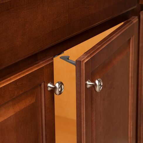 Safety 1st Cabinet & Drawer Latch 14 Pack, Babyproofing Locks for Toddlers, Easy Install, Child Safety, Hidden Design, Secure Cabinets & Drawers, Gray in Kuwait