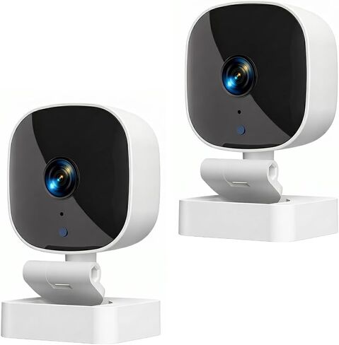 2 Pack WiFi Wireless Infrared Camera, 360° Rotatable Removable Plug-in Indoor Home Monitoring Camera in Kuwait