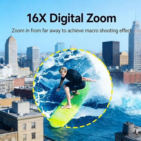 Diyeeni 4K Underwater Camera, 64MP 33FT Water Proof Autofocus Camera, Dual Screen Compact Floatable Digital with Lanyard for Snorkeling in Kuwait