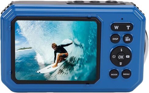 Diyeeni 4K Underwater Camera, 64MP 33FT Water Proof Autofocus Camera, Dual Screen Compact Floatable Digital with Lanyard for Snorkeling in Kuwait