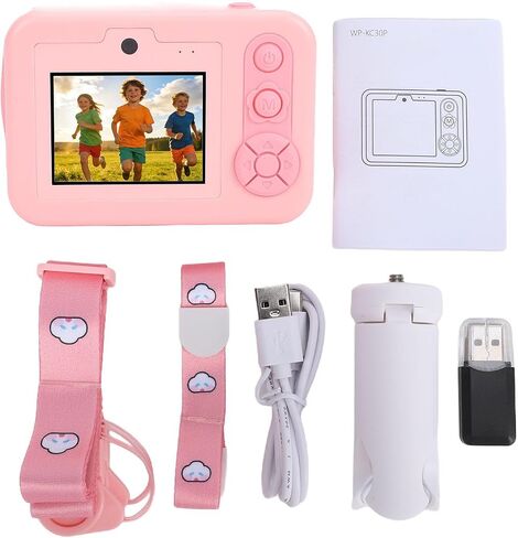Kids Camera Toy, 48MP Waterproof Underwater Camcorder with 2.4 Inch LCD Screen HD Video Digital Camera for Girls Boys Swimming Beach Travel in Kuwait
