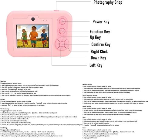 Kids Camera Toy, 48MP Waterproof Underwater Camcorder with 2.4 Inch LCD Screen HD Video Digital Camera for Girls Boys Swimming Beach Travel in Kuwait