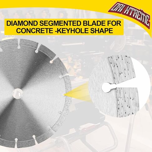 14 Inch Diamond Saw Blade 5Pcs, General Purpose Segmented Blade | Dry/Wet Cutting Concrete, Reinforced Concrete, Masonry, Brick, Block, 1"-20mm Arbor in Kuwait