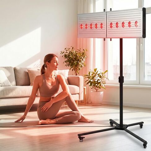 Near Infrared Light Stand with Wheels Red Light Holder Angle | Rolling Base Lamp Holder for Red Light Panels Home in Kuwait
