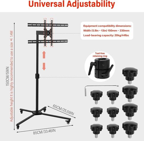 Near Infrared Light Stand with Wheels Red Light Holder Angle | Rolling Base Lamp Holder for Red Light Panels Home in Kuwait