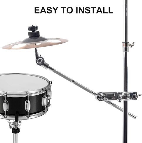 Boom Cymbal Stand with 30CM Arm Holder for Crash Ride Splash Cymbals | Adjustable 2-in-1 Straight Boom Cymbal Stand, L-Arm Rod with Bracket Holder Extension Arm Attachment in Kuwait