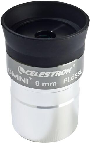 Celestron Omni 9mm 1.25" Telescope Eyepiece for Crisp Lunar & Planet Views | Moon & Planet Viewing, 4-Element Plössl Design, Fully Multi-Coated Optics, Sharp High-Contrast Views, Blackened Edges in Kuwait
