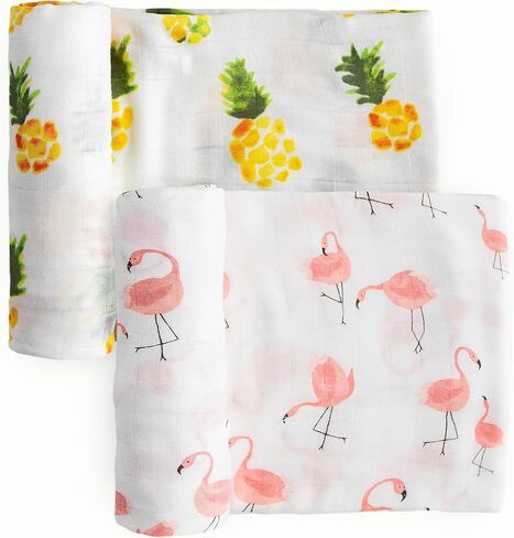 Little Unicorn – Blush Deluxe Swaddle | Single | 100% Rayon Muslin from Bamboo | Super Soft | Newborns and Infants | Large 47" x 47" | Machine Washable in Kuwait