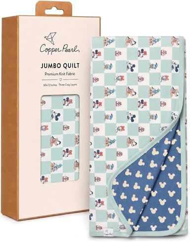 Copper Pearl Jumbo 3-Layer Baby Blanket: Soft Baby Quilts for Boys and Girls | Breathable, Cozy, Toddler Blanket | Baby Quilt for Newborns | 60x72 Premium Material | Minnie Mouse in Kuwait