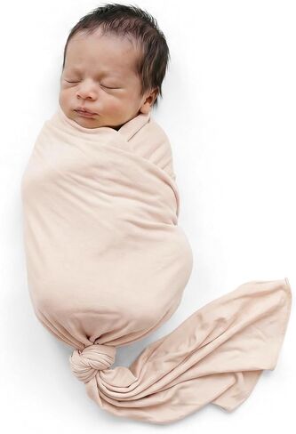Baby Swaddle Blanket 46x46in – Soft Breathable Lightweight Stretchy Receiving Blanket for Unisex Newborn, Mary Rose in Kuwait
