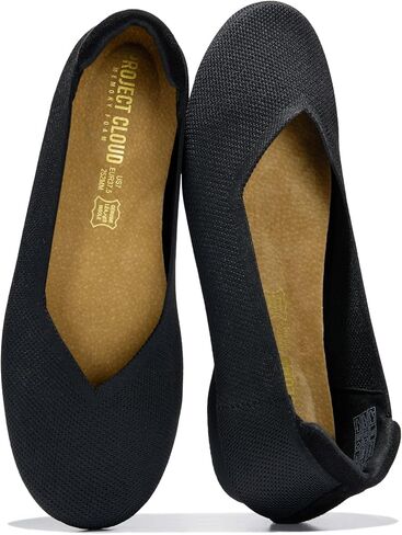 Project Cloud Womens Flats Memory Foam Ballet Flats for Women (Prospect) | Memory Foam Insole and Lightweight Design - Non-Slip Sole Comfortable and Durable Womens Flats for All Occasions in Kuwait