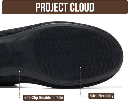 Project Cloud Womens Flats Memory Foam Ballet Flats for Women (Prospect) | Memory Foam Insole and Lightweight Design - Non-Slip Sole Comfortable and Durable Womens Flats for All Occasions in Kuwait