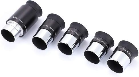 2X Barlow Lens with 6.3mm 10mm 12.5mm 20mm 32mm Plossl Eyepiece Set, 1.25 Inch Telescope Accessory for Orion Meade, M42x0.75 Thread for Astrophotography in Kuwait