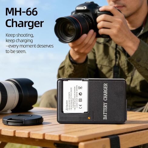 EN-EL19 Battery Charger Compatible with Nikon Coolpix A100 S100 S3100 S3200 S3300 S3500 S3600 S4100 S4300 S5200 S6500 S6600 S6800 S6900 S7000 Cameras, Replacement for Nikon MH-66 Charger in Kuwait