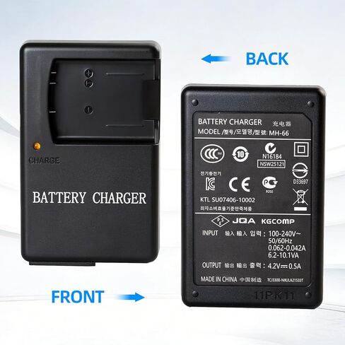EN-EL19 Battery Charger Compatible with Nikon Coolpix A100 S100 S3100 S3200 S3300 S3500 S3600 S4100 S4300 S5200 S6500 S6600 S6800 S6900 S7000 Cameras, Replacement for Nikon MH-66 Charger in Kuwait
