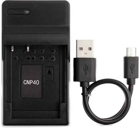Norifon NP-40 USB Charger for Casio Exilim EX-FC100, EX-FC150 | Compaitible with Casio Exilim EX-Z400, Exilim Zoom EX-Z100, EX-Z1000, EX-Z1050, EX-Z1080, EX-Z1200, EX-Z200 Camera in Kuwait