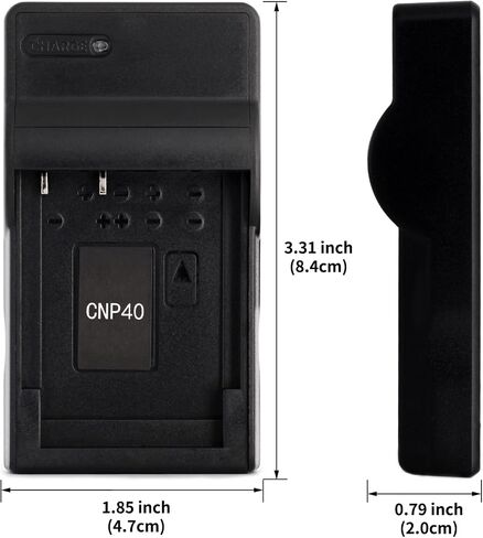 Norifon NP-40 USB Charger for Casio Exilim EX-FC100, EX-FC150 | Compaitible with Casio Exilim EX-Z400, Exilim Zoom EX-Z100, EX-Z1000, EX-Z1050, EX-Z1080, EX-Z1200, EX-Z200 Camera in Kuwait