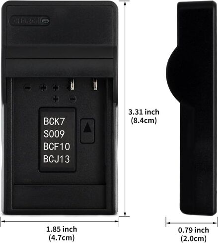 Norifon DMW-BCF10 USB Charger for Panasonic Lumix DMC-FH20, DMC-FH22 | Compaitible with Panasonic Lumix DMC-FH24, DMC-FH25, DMC-FH3, DMC-FH5, DMC-FS15, DMC-FS6, DMC-FS7, DMC-FT1 Camera in Kuwait