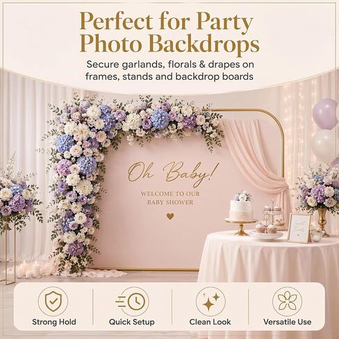 RattanView 10 Pack Large Balloons Arch Clips 3.5 Inch Plastic Heavy Duty Backdrop Clamps with 100 Zip Ties for Garland Frame Background Decoration Balloon Arch Accessories Party Wedding Decor in Kuwait