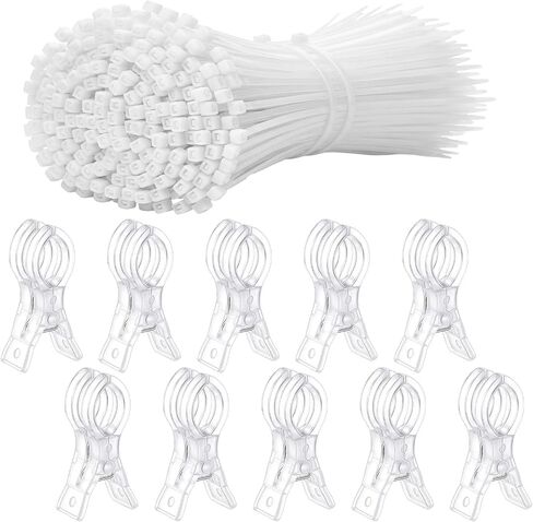 RattanView 10 Pack Large Balloons Arch Clips 3.5 Inch Plastic Heavy Duty Backdrop Clamps with 100 Zip Ties for Garland Frame Background Decoration Balloon Arch Accessories Party Wedding Decor in Kuwait