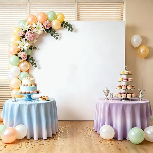 Square Metal Arch Backdrop Stand and Cover Set 6.6x6.6FT Gold Arch Frame with White Cover for Birthday Party Wedding Ceremony Baby Shower Graduation Event Decoration in Kuwait