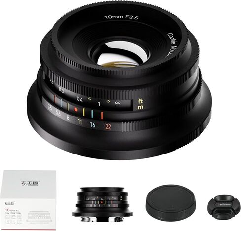 7artisans 10mm F3.5 Ultra Wide Angle APS-C Mirrorless Cameras Lens,Great for Vlogging & Selfies,Compact & Lightweight,for Video,Travel in Kuwait