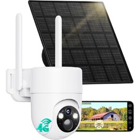 LIWAN Cellular Security Camera, No WiFi Needed, 360° Live View Off Grid Cam | 4G LTE Solar Security Camera with SIM Card, 2K Color Night Vision, Wireless Outdoor Camera for Farm, Cabin, Construction Site in Saudi Arabia