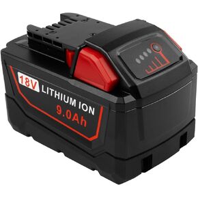 9Ah 18V Replacement for Milwaukee Mk18 Battery Compatible with 48-11-1850 48-11-1860 48-11-1845 48-11-1828 Cordless Power Tools Battery in Kuwait