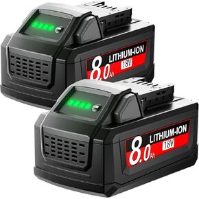 2pack 8000mAh Replacement for Milwaukee M18 Battery 18V High-Capacity Batteries Compatible with Milwaukee 18V 48-11-1815 48-11-1820 48-11-1840 48-11-1850 48-11-1860 Cordless Power Tools in Kuwait