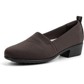 Women's Orthopedic Pumps Loafers Low Block Heel Slip On Round Toe Comfortable Dress Shoes for Bunions Office in Saudi Arabia